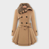 EMMA | Elegant coat with faux fur collar